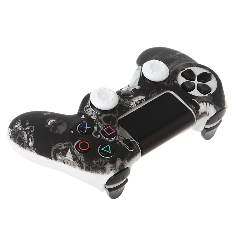 Геймпад контроллер силиконовый рукав защитный чехол+ 2 ручки колпачки для PS4
