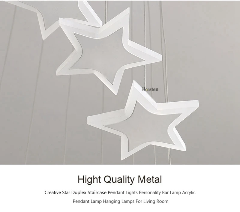 Modern Duplex Staircase LED Pendant Lights Personality 18 Stars Hanging Lamps Minimalist Rotaion Staircase Lamp Living Room Lighting (14)