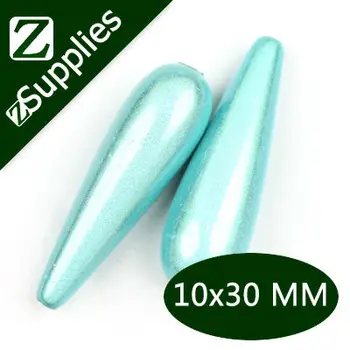 

Solid Color Teardrop Acrylic Miracle Charm Loose Beads, Fashion Sapphire Acrylic Perle Magique