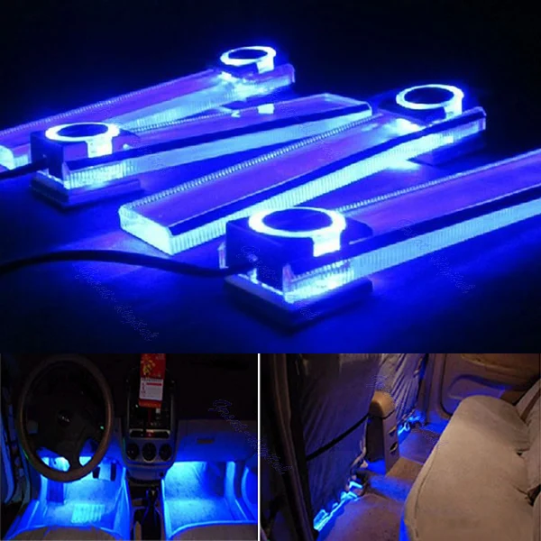 

12V 4 in 1 Car Charge LED Interior Decoration Floor Lamp Decorative Light