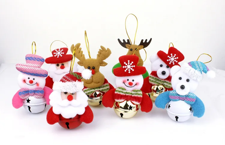8 шт./компл. рождественские украшения для пожилых снеговиков подарочные колокола подвесная Елочная игрушка украшение рождественское ручное творчество продукты