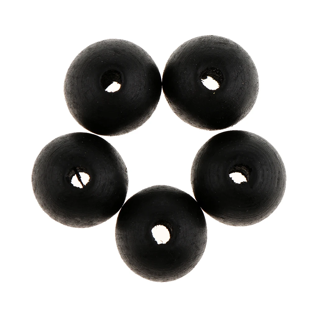 30 Pieces Dyed Color Natural Wood Spacer Loose Beads Necklace Bracelet Charms Findings 20mm