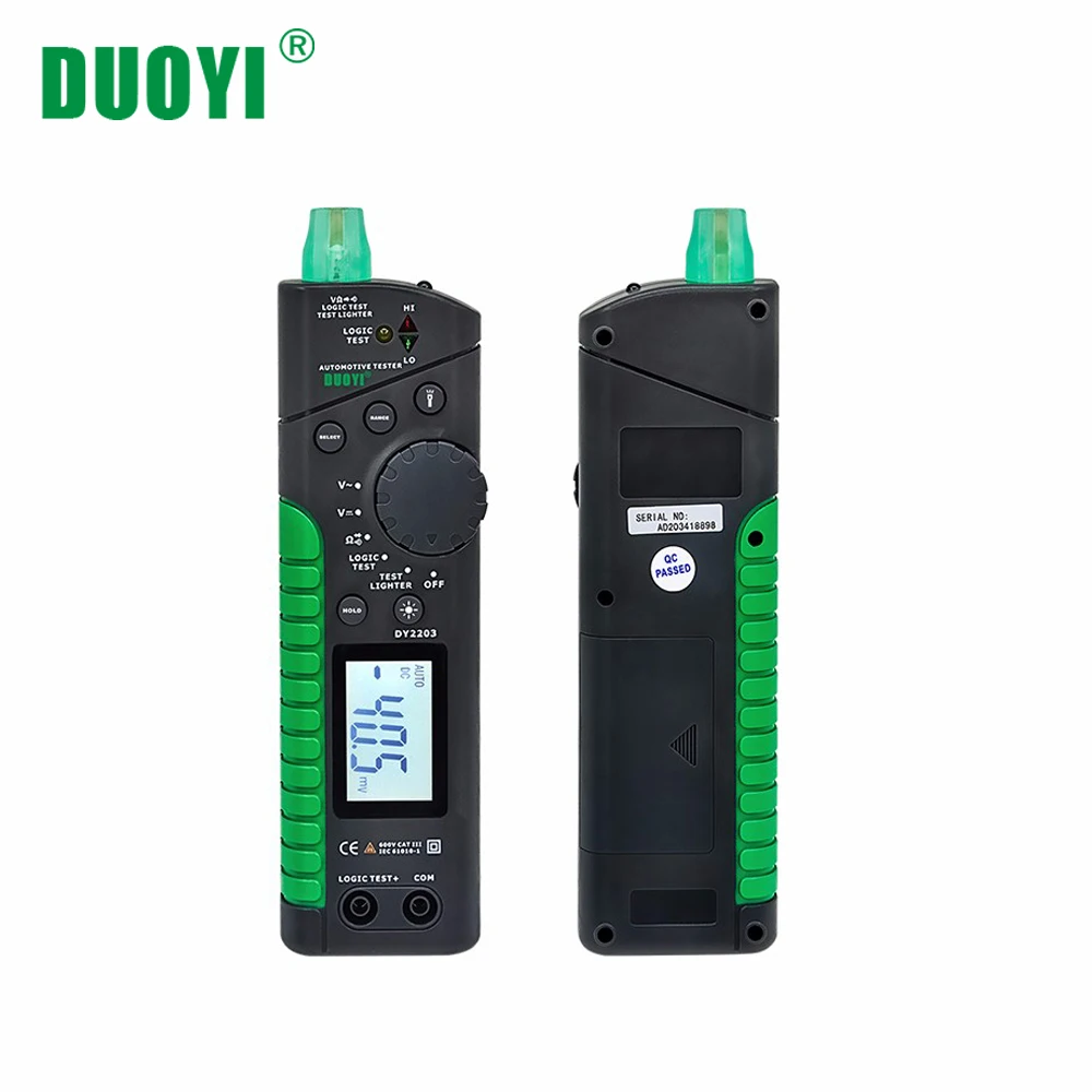 

DUOYI DY2203 Automotive Circuit Tester Digital Multifunction Car Circuit Multimeter Logic Level Test Breaker Finder Pen Shaped