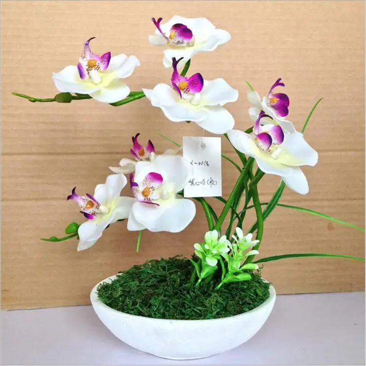 Hot Selling High simulation artificial orchid flowers arrangements