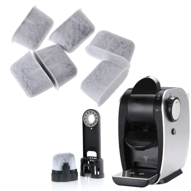 6Pcs Coffee Machine Activated Carbon Filter Non woven Bamboo Charcoal