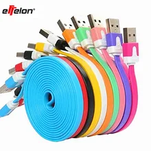 20 шт плоский 1 м Micro USB кабель для синхронизации данных и зарядки для samsung galaxy S4 S5 для huawei Android смартфон планшет ПК