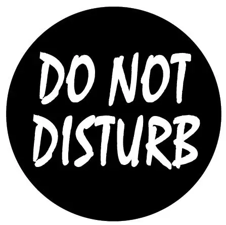

500pcs/lot 10cm diameter DO NOT DISTURB self adhesive warning sticker, Item No.DN45
