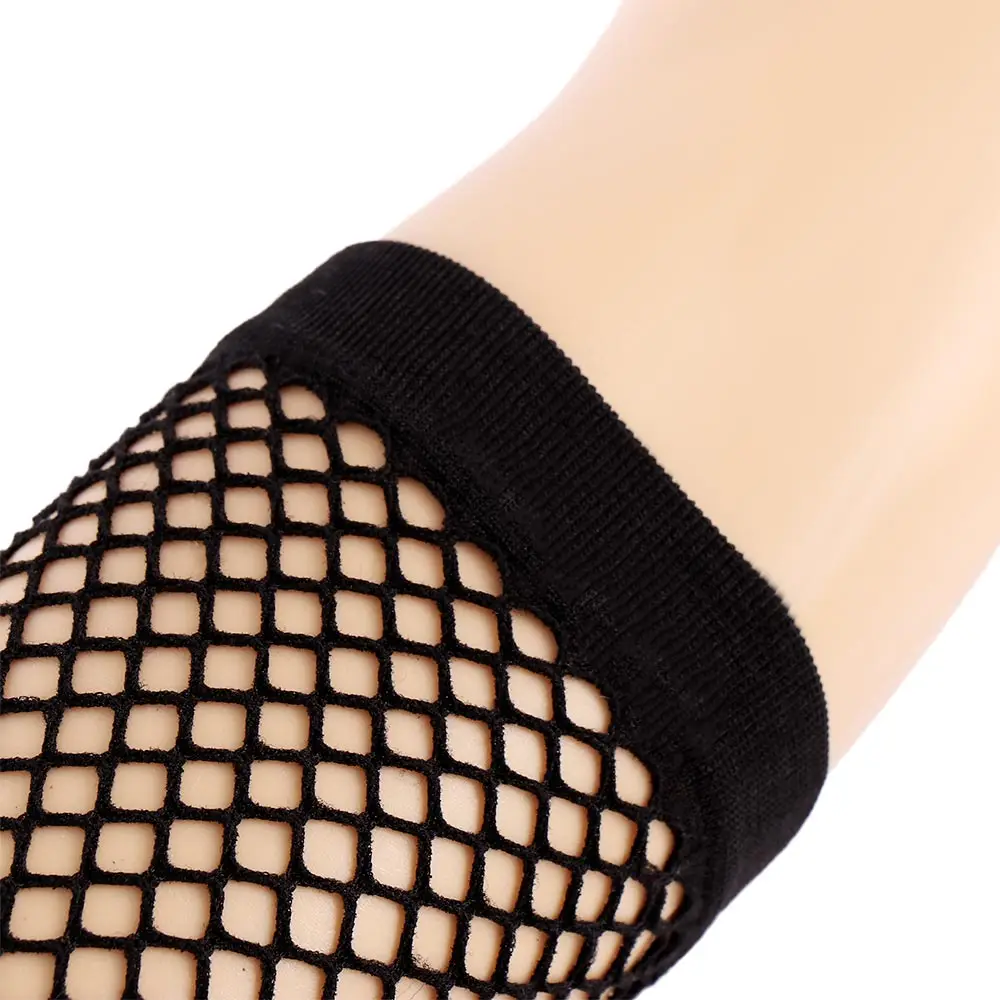 Модные черные неоновые сетчатые без пальцев длинные перчатки манжеты для ног праздничная одежда нарядное платье для женщин