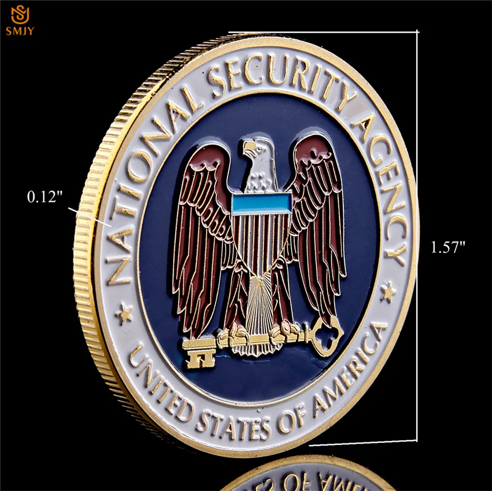 ВОЕННАЯ МОНЕТА США Агентство национальной безопасности позолоченный