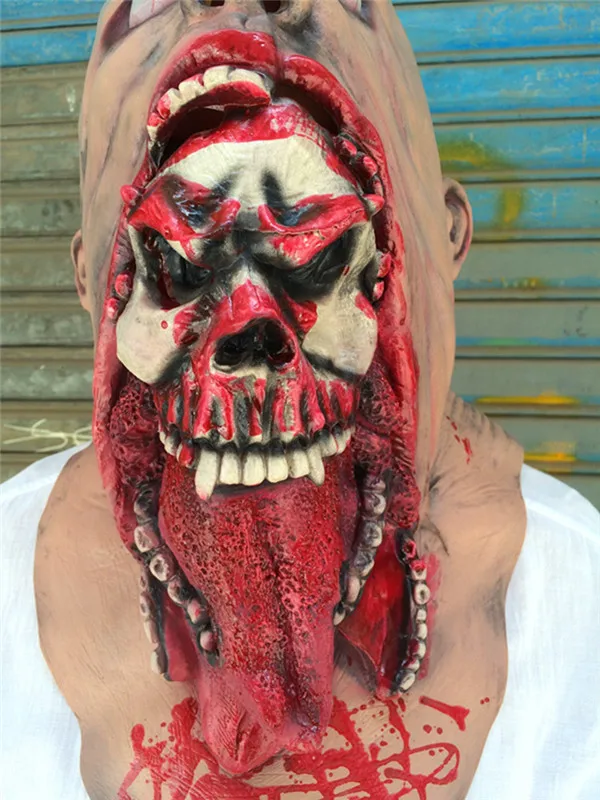 Zombie Mask Soft Rubber Evil Ghost Rot Scary Halloween Party Costume Dress up Gifts - 14