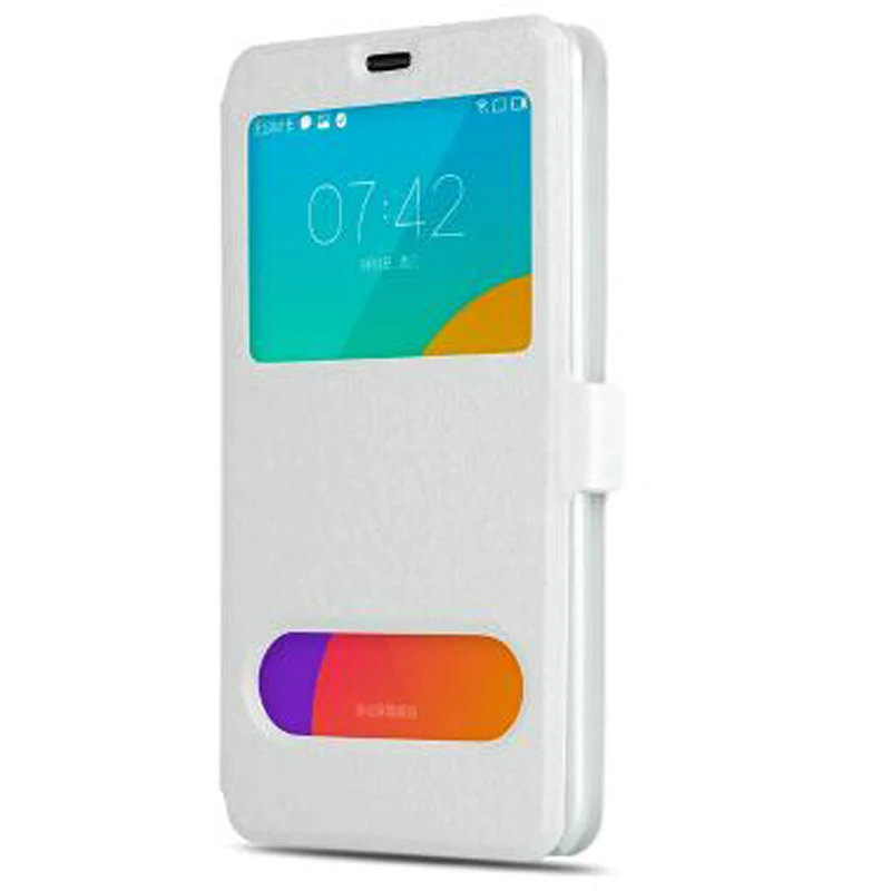 Флип кейс для Samsung Galaxy J1 2016 чехол телефона с окошком просмотра J120F закаленное