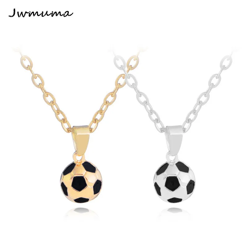 

New World Cup Series Football Pendant Necklace Gold Silver Men's Women's Football Necklace Popular Metal Jewelry Chain Gift