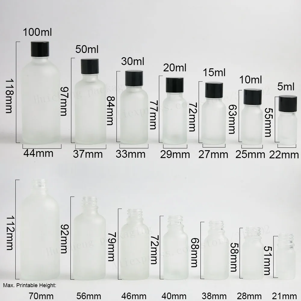 200 х 5 мл 10 мл 15 мл 20 мл 30 м 50 мл 100 мл мороз стеклянная бутылка с эфирным маслом контейнеры упаковка с алюминиевой крышки