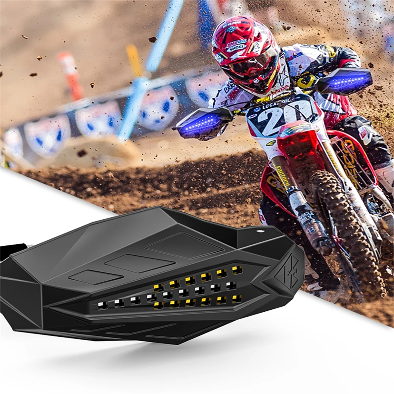 

SPIRIT BEAST Motorcycle Hand Guards Protector LED Light Motocross Falling Protection Baffle Waterproof Universal Windshield Hood