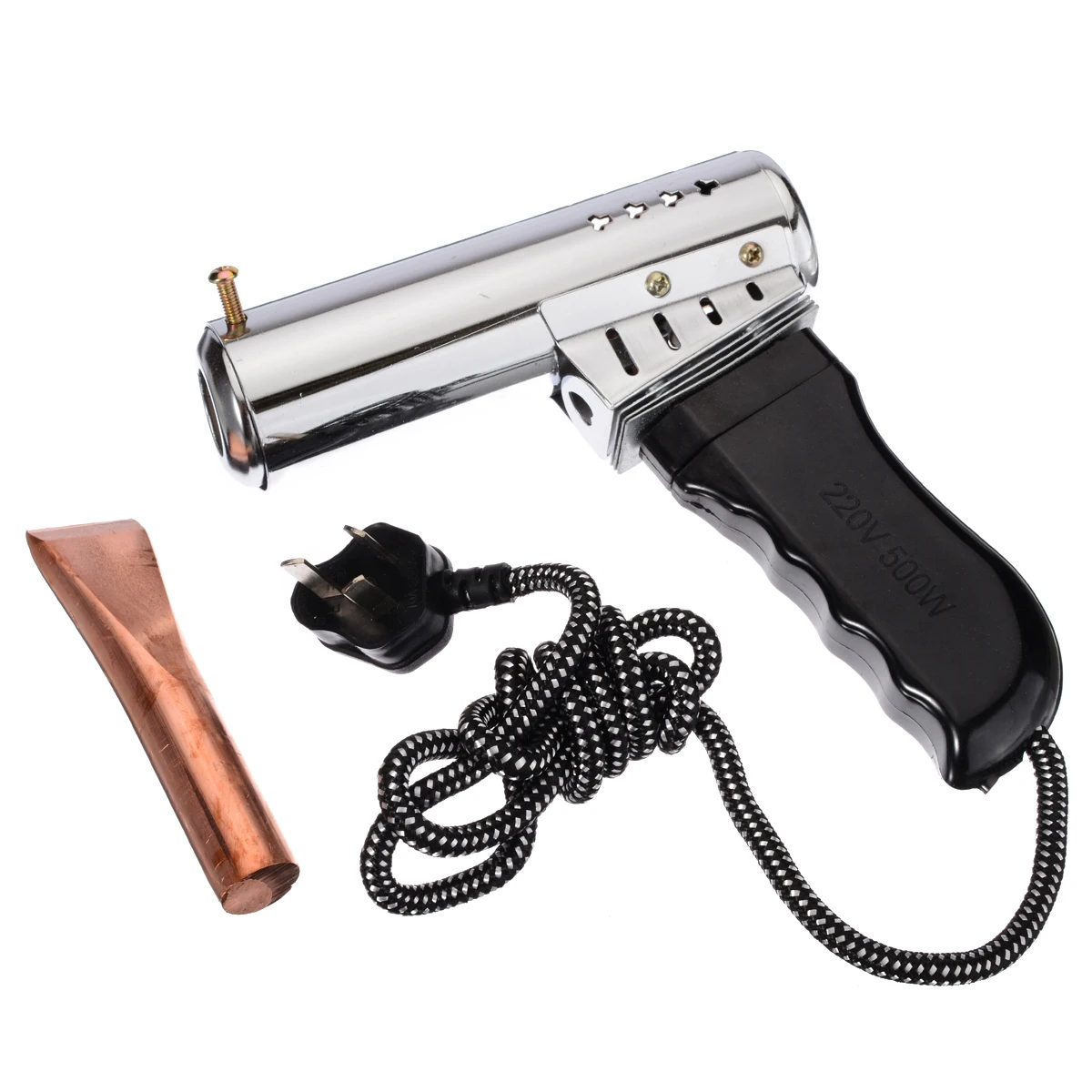 500W 220V Soldering Iron Heavy Duty Chisel Tip Tool Point Copper Tip Craft Manufacturing  Power Tool