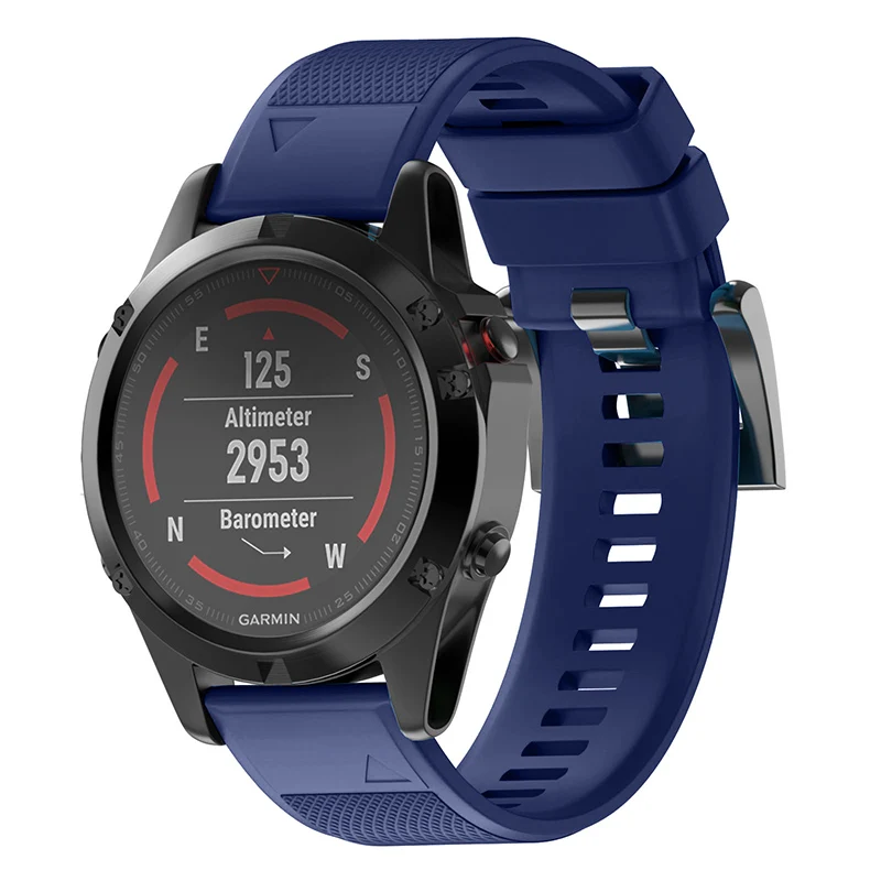 Fivstar похож на Easyfit Ремешок Браслет для Garmin Fenix 5X5 5S плюс MK1 S60 D2 Quick Release ремешок - Цвет: Dark Blue