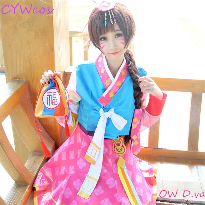 Новый весенний костюм для косплея OW D.va рождественские костюмы Hanbok униформа DVA