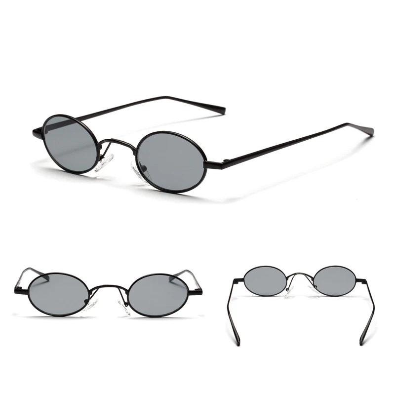 small oval retro sunglasses men details (7)