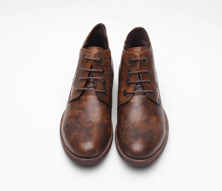 Мужские классические ботинки martin в британском стиле; короткие ботиночки ручной работы из высококачественной натуральной кожи; модные мужские ботинки «Челси»; европейские размеры 44