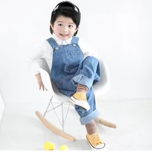 Pockets Boys Overalls Jeans Summer Spring Kids Clothing Denim Overalls Pants Cowboy Jumpsuit Bib Long Pants Kids Baby Overalls
