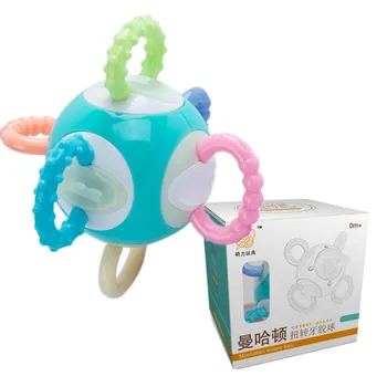 

Puzzle baby teether ball Rattle baby molars solid tooth Grabbing exercise hand grab toy Teether Toy Teeth Rubber Ball