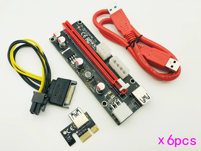 6 шт. USB 3.0 PCI E 1X 4x 8x 16x|Платы расширения| |