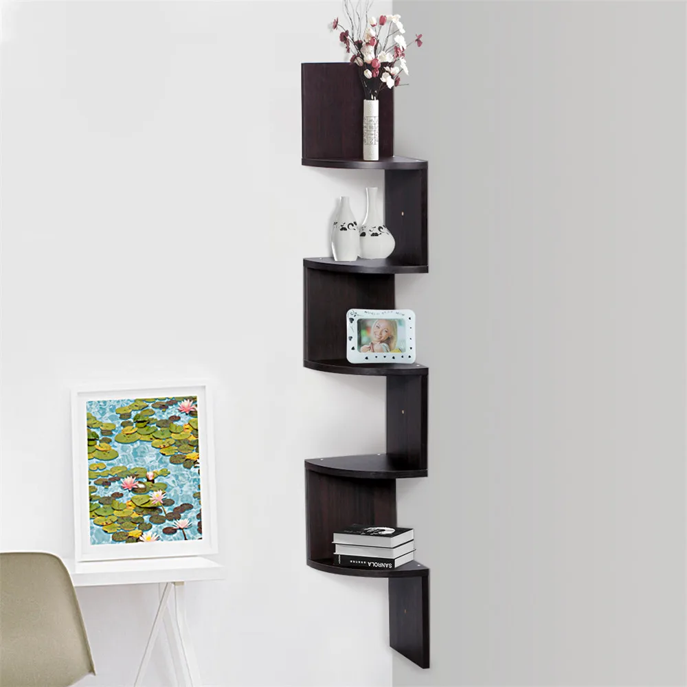 etagere murale d'angle zig zag