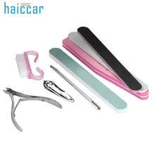 Haicar 8 шт. практический профессиональный Дизайн ногтей шлифования Напильники буфера Блок Маникюр Инструменты педикюр УФ гель набор довольно Дизайн ногтей Инструменты