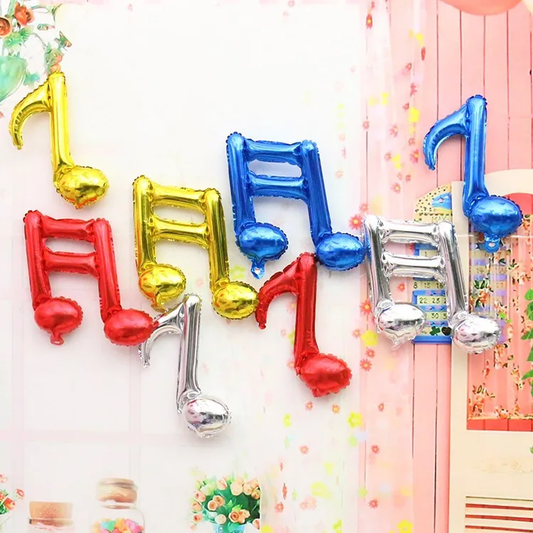 Lovely musical note balloon wedding balloons birthday decoration inflatable semiquaver air balls baby shower foil balloons 1pc (5)