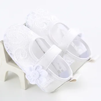 

Newborn baby girl shoes princess party lace flowers soft bottom baby shoes
