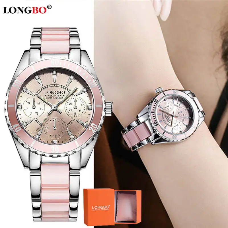 

LONGBO Brand Gold Watch Women Watches 2019 Ladies Exquisite Alloy Bracelet Watch Female Clock Relogio Feminino Montre Femme AA5