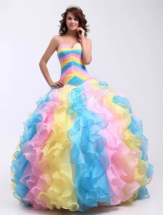 rainbow prom dresses for sale