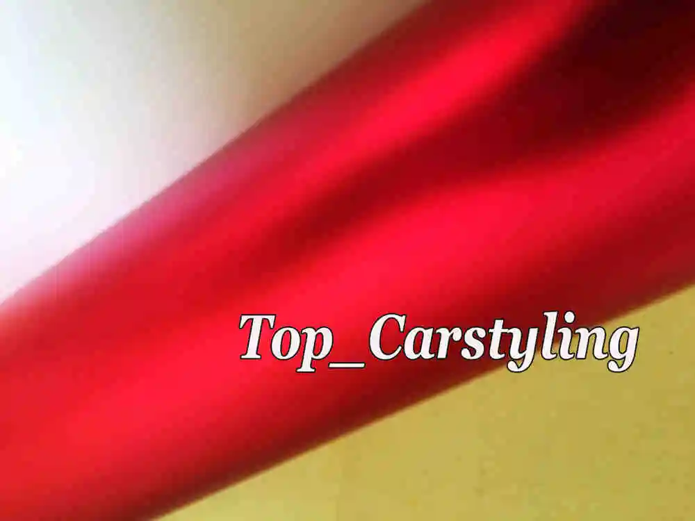 satin chrome red  car wrapping film with air bubble free (2)