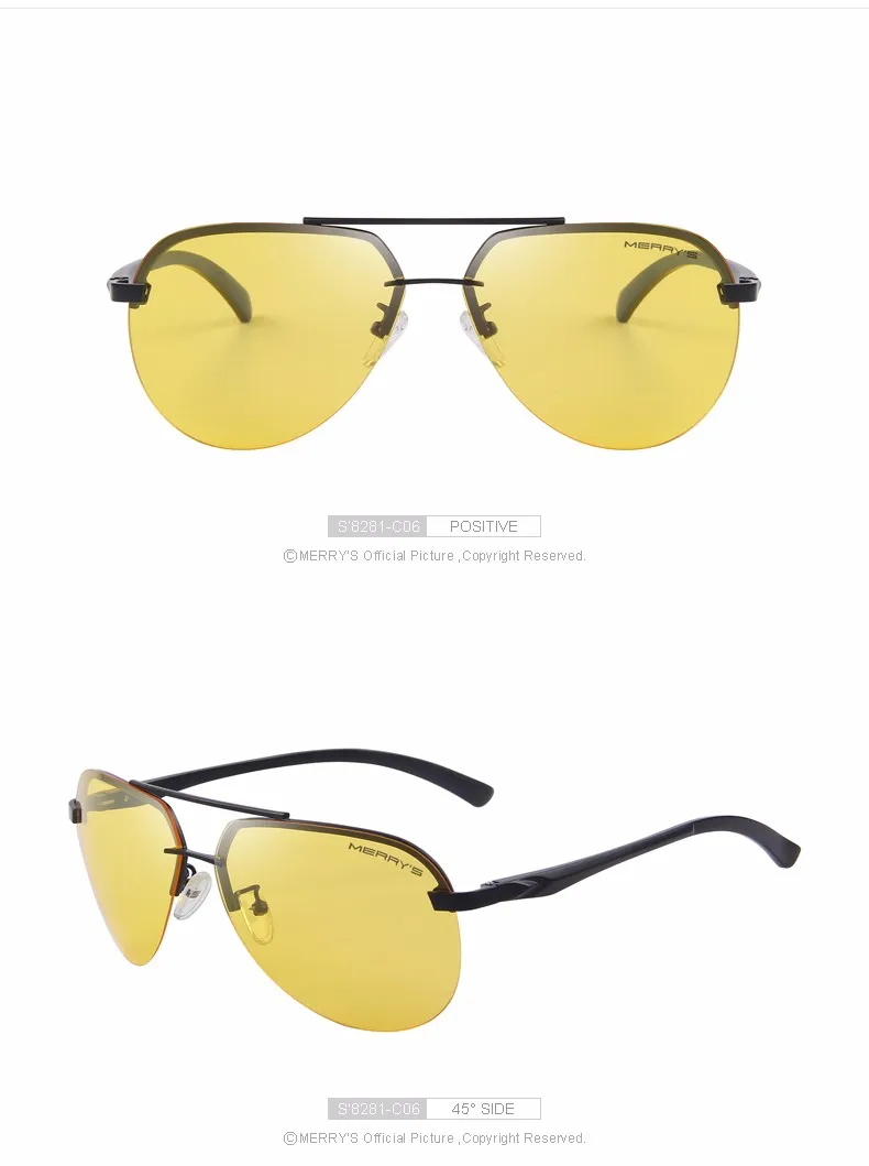 Бренд Merry's, мужские поляризованные солнцезащитные очки в оправе из алюминиевого сплава, модные мужские солнцезащитные очки для вождения S'8281