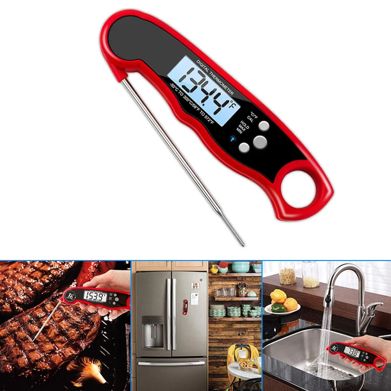 

Digital Meat Thermometer Waterproof Instant Read Gauge with Calibration Backlight Hogard NO22