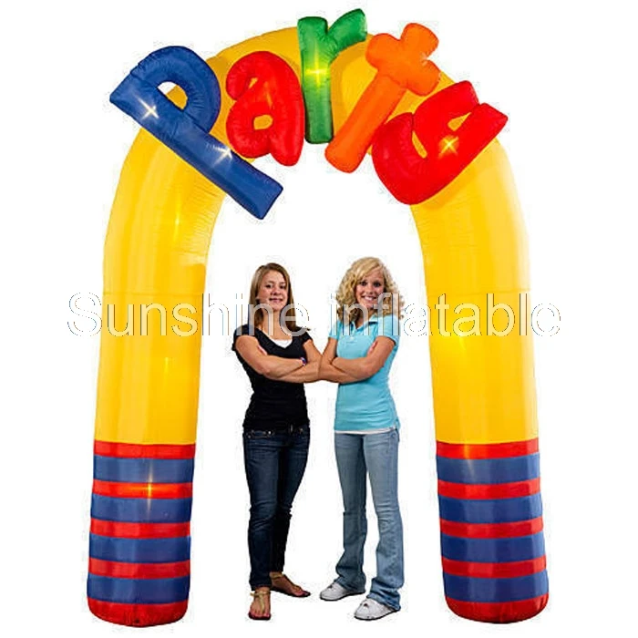 

Hot selling 2.5mx3mH inflatable arch with led lights for party events decoration