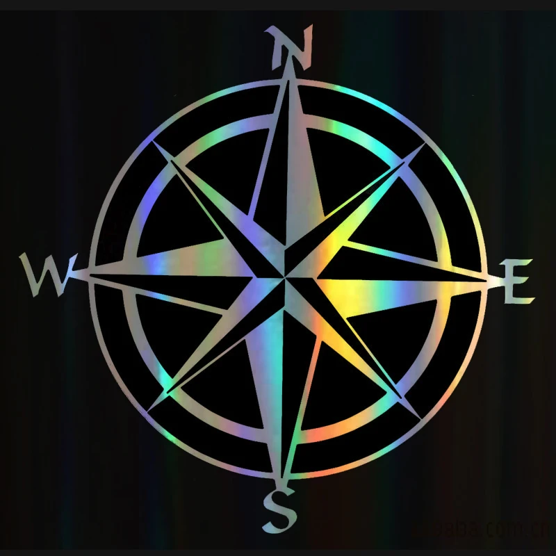 

Car Sticker 3D 15cm*15cm Car Styling Compass Travel Wanderlust Direction NSWE Stickers and Decals Vinyl Sticker On Car Styling