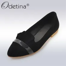 Odetina/Новинка; модные удобные женские лоферы; обувь с закрытым острым носком без застежки; Женская милая обувь с плиссировкой; большие размеры 34-46