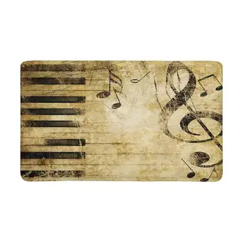 

Grunge Musical Indoor Doormat Latex Backing Non Slip Door Mat Entrance Rug