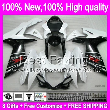 

Fairing For SUZUKI GSXR600 11 12 13 14 GSX-R750 Black white 8B518 GSXR 600 750 K11 11-14 2011 2012 2013 2014 NEW Black +Decal