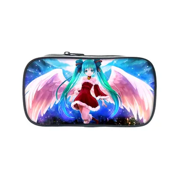 

Hot Cute Anime Girl Hatsune Miku 3D Pencil Study Bags Kids Coin Bags Large Capacity School Supplies For Children School Gifts