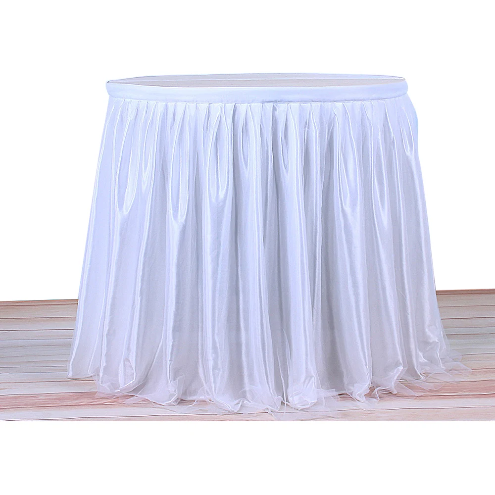 Tulle Table Skirt Tablecloth for Party Wedding Home Decorationin Table