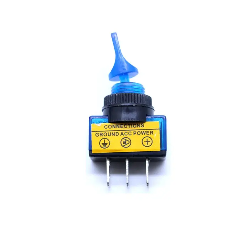1PCSBlueToggleSwitchwithLight12VDC20A3PinRockerSwitchHole