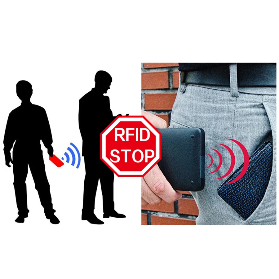 Мужские кошельки из натуральной кожи с RFID защитой брендовые дизайнерские