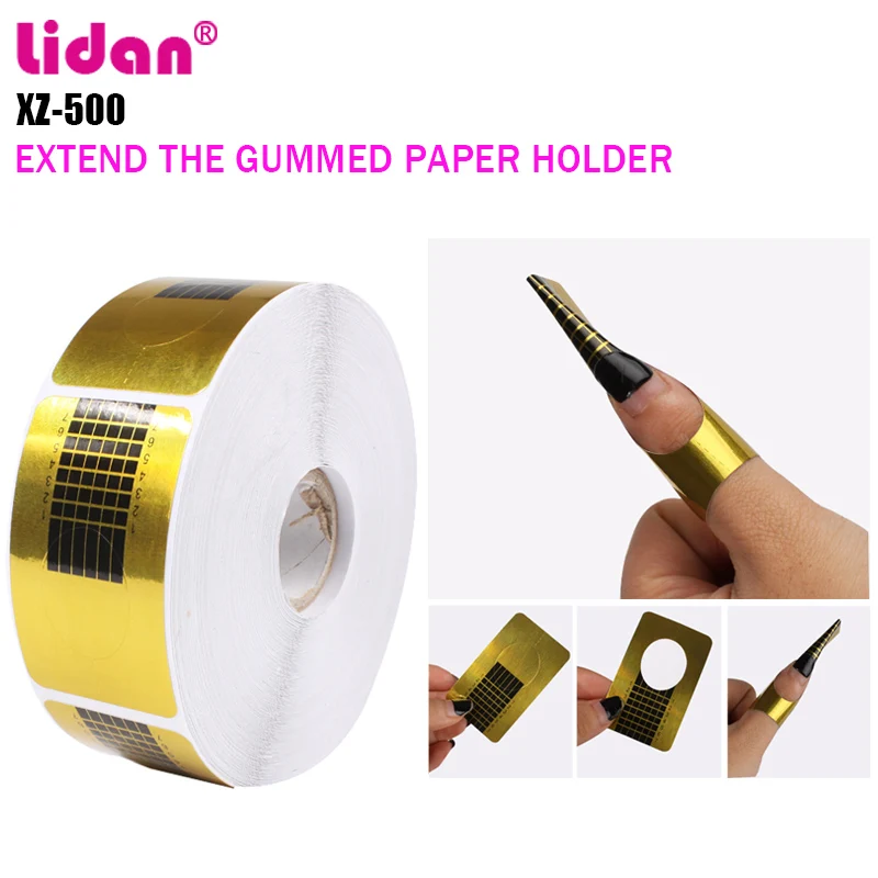 

LIDAN 500Pcs Professional Nail Forms Acrylic Curve Nails Gel Nail Extension Nail Art Guide Form Sticker Followers +3% discount