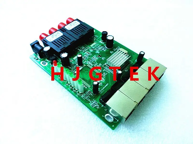 

2FX/4TX Fast Ethernet Fiber Switch Board 10/100Mbps Optical Media Converter Board Singlemode Duplex 4 UTP RJ-45 to FC Connector
