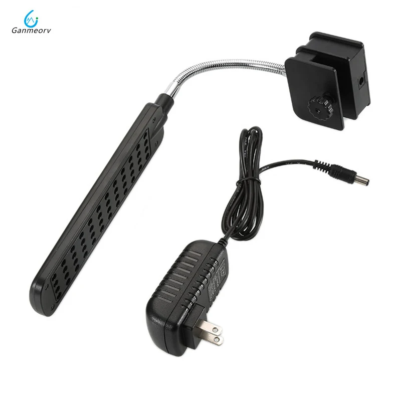 

48 LED DC12V 3W Aquarium Fish Plant Grow Clip-on White &Blue Light Bulb Lamp Adjustable Arm Energy Saving aquarium LED lighting