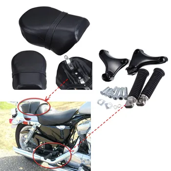 

ZORBYZ Motorcycle Rear Pillion Passenger Seat Rear Foot Peg For Harley Sportster 1200 Nightster 07-13