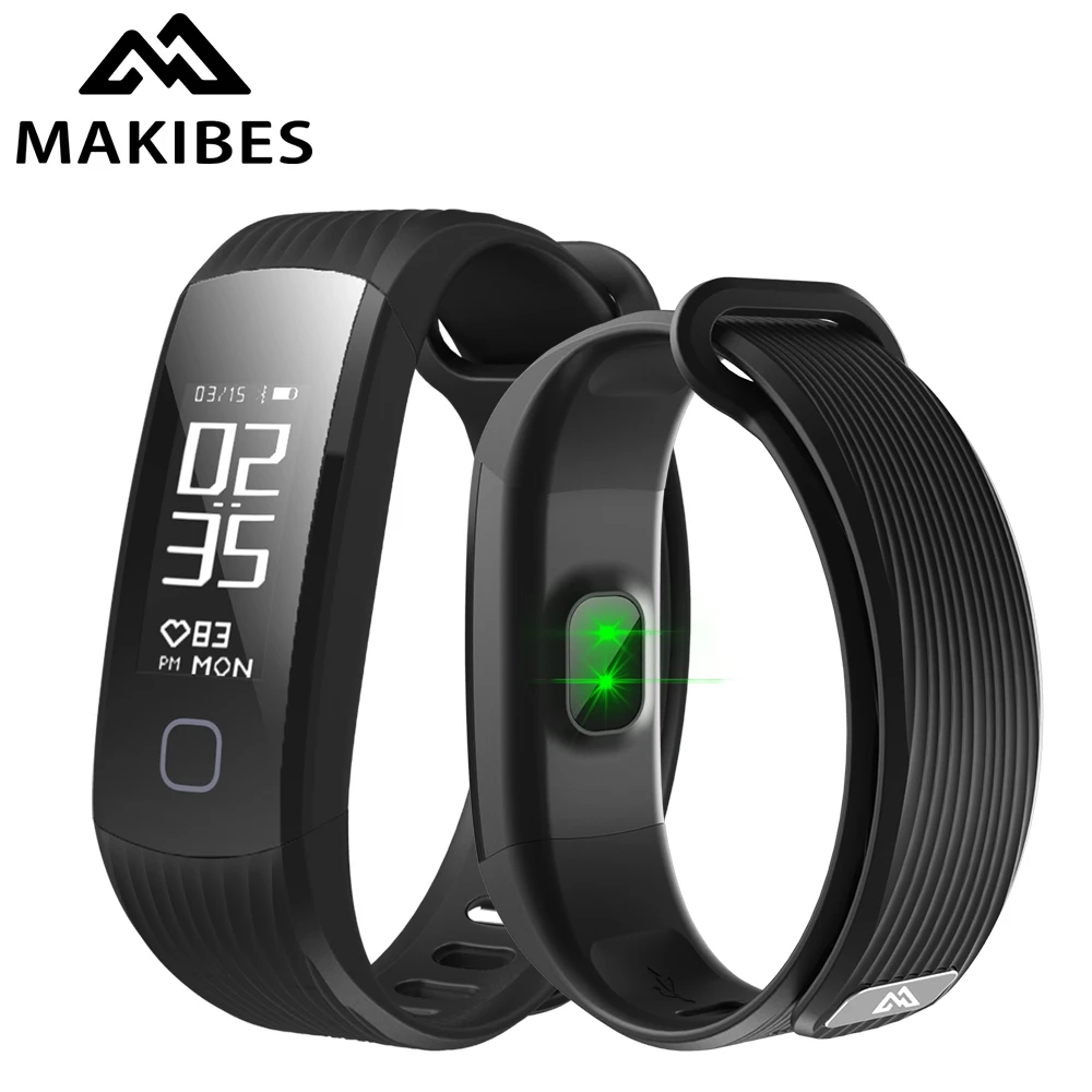 

11.11 Makibes HR1 Bluetooth 4.0 Smart Bracelet Fitness Activity Tracker Continuous Heart Rate Monitor Wristband For Android ios