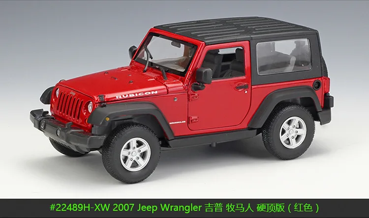 RIAN DAY 1/24 масштабная модель автомобиля игрушки США 2007 Jeep Wrangler SUV литая модель Металлический Игрушечный Автомобиль для подарка/коллекции/украшения/детей
